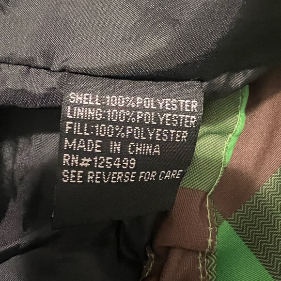 Pipeline Co. Green And Brown Plaid Winter Ski snowboard Bomber Jacket - Picture 5 of 11